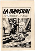 PANICO - LA MANSION HORROR COMIC MAGAZINE COMPLETE STORY ORIGINAL ART LOT.