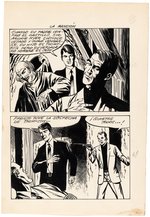 PANICO - LA MANSION HORROR COMIC MAGAZINE COMPLETE STORY ORIGINAL ART LOT.