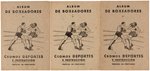 1941 SPANISH BOXING CARD ALBUM SET OF THREE.