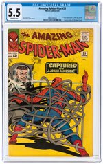 AMAZING SPIDER-MAN #25 JUNE 1965 CGC 5.5 FINE- (FIRST PROFESSOR SPENCER SMYTHE & SPIDER-SLAYER/FIRST MARY JANE WATSON CAMEO).