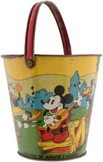 RARE SPANISH VERSION MICKEY MOUSE PICNIC SAND PAIL.