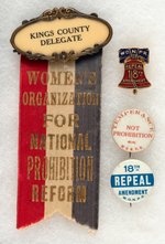 WONPR COLLECTION OF FOUR ANTI PROHIBITION BUTTONS AND BADGES.