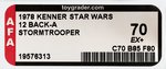 STAR WARS - STORMTROOPER 12 BACK-A AFA 70 EX+.