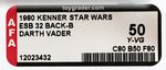 STAR WARS: THE EMPIRE STRIKES BACK- DARTH VADER 32 BACK-B AFA 50 Y-VG.