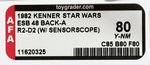 STAR WARS: THE EMPIRE STRIKES BACK - R2-D2 SENSORSCOPE 48 BACK-A AFA 80 Y-NM.