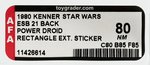 "STAR WARS: THE EMPIRE STRIKES BACK" POWER DROID 21 BACK CARD AFA 80 NM (RECTANGLE EXTENSION STICKER).