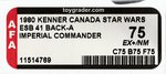 STAR WARS: THE EMPIRE STRIKES BACK - IMPERIAL COMMANDER 41 BACK-A 75 EX+/NM (KENNER CANADA).