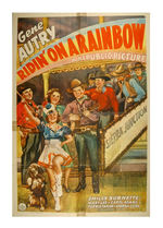 GENE AUTRY "RIDIN' ON A RAINBOW" MOVIE POSTER.