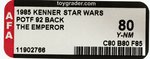 STAR WARS: THE POWER OF THE FORCE - THE EMPEROR 92 BACK AFA 80 Y-NM.