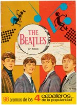 THE BEATLES SPANISH CARD ALBUM WITH COMPLETE CARD SET AND CARD PACKS.