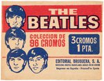 THE BEATLES SPANISH CARD ALBUM WITH COMPLETE CARD SET AND CARD PACKS.