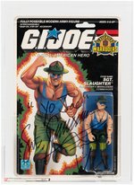 G.I. JOE: A REAL AMERICAN HERO - SGT. SLAUGHTER ACTION FIGURE AFA 85 NM+ W/SIGNED CASE.