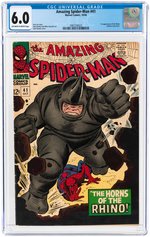 AMAZING SPIDER-MAN #41 OCTOBER 1966 CGC 6.0 FINE (FIRST RHINO).