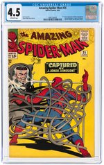 AMAZING SPIDER-MAN #25 JUNE 1965 CGC 4.5 VG+ (FIRST PROFESSOR SPENCER SMYTHE & SPIDER-SLAYER/FIRST MARY JANE WATSON CAMEO).