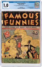 FAMOUS FUNNIES #1 JULY 1934 CGC 1.0 FAIR.