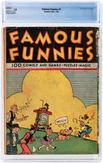 FAMOUS FUNNIES #1 JULY 1934 CGC 1.0 FAIR.