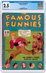 FAMOUS FUNNIES #4 NOVEMBER 1934 CGC 2.5 GOOD+.