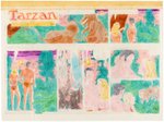 TARZAN 2000 SUNDAY PAGE ORIGINAL ART BY GRAY MORROW.