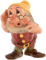 SNOW WHITE AND THE SEVEN DWARFS - DOC LARGE SIZE ZACCAGNINI CERAMIC FIGURINE.