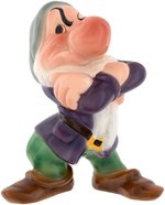 SNOW WHITE AND THE SEVEN DWARFS - GRUMPY LARGE SIZE ZACCAGNINI CERAMIC FIGURINE.