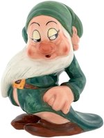 SNOW WHITE AND THE SEVEN DWARFS - SLEEPY LARGE SIZE ZACCAGNINI CERAMIC FIGURINE.