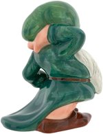 SNOW WHITE AND THE SEVEN DWARFS - SLEEPY LARGE SIZE ZACCAGNINI CERAMIC FIGURINE.