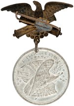 "FOR PRESIDENT WINFIELD S. HANCOCK" PORTRAIT MEDAL HANGING BADGE DeWITT 1880-1.