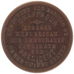 GREELEY "HONEST OLD FARMER OF CHAPPAQUA" COPPER MEDAL DeWITT 1872-1.