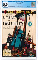 CLASSIC COMICS #6 OCTOBER 1942 CGC 5.0 VG/FINE (A TALE OF TWO CITIES).