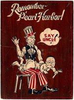 "REMEMBER PEARL HARBOR" WOOD PLAQUE PLUS TWO LARGE RPH WINDOW STICKERS.