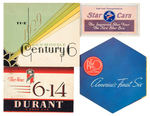 REO/DURANT/STAR/HUPMOBILE 1920s-1930s CAR CATALOGUES.