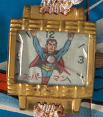 SUPERMAN JAPANESE TOY WATCH FULL DISPLAY.