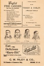 1898 CHICAGO ORPHANS (CUBS) VS. PHILADELPHIA PHILLIES PROGRAM/SCORECARD WITH FIVE HOF'ERS.