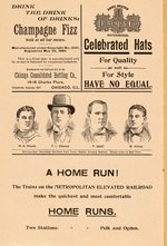 1898 CHICAGO ORPHANS (CUBS) VS. PHILADELPHIA PHILLIES PROGRAM/SCORECARD WITH FIVE HOF'ERS.