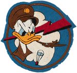 WALT DISNEY STUDIO-DESIGNED DONALD DUCK WORLD WAR II 63rd TROOP CARRIER SQUADRON INSIGNIA PATCH.