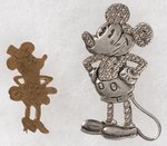 MINNIE AND MICKEY FIRST SEEN PAIR OF 1930s BRITISH FIGURAL PINS.