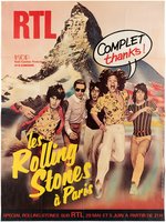 ROLLING STONES 1976 PARIS CONCERT POSTER.