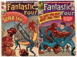 FANTASTIC FOUR SILVER AGE COMIC LOT OF 10 EARLY ISSUES.