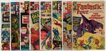 FANTASTIC FOUR SILVER AGE COMIC LOT OF 10 EARLY ISSUES.