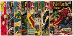 FANTASTIC FOUR SILVER AGE COMIC LOT OF 10 ISSUES.