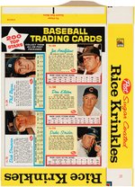 POST RICE KRINKLES FILE COPY CEREAL BOX FLAT WITH PREMIUM BASEBALL CARDS INCLUDING DUKE SNIDER (HOF).