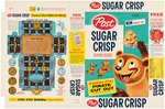 POST SUGAR CRISP FILE COPY CEREAL BOX FLAT WITH CAPTAIN FLINT PIRATE CUT OUTS OFFER.