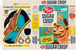 POST SUGAR CRISP FILE COPY CEREAL BOX FLAT WITH CAPTAIN FLINT PIRATE CUT OUTS OFFER.