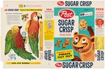 POST SUGAR CRISP FILE COPY CEREAL BOX FLAT WITH CAPTAIN FLINT PIRATE CUT OUTS OFFER.