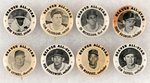 1956 PORTAND "BEAVER ALL-STARS" PORTRAIT BUTTONS NEAR SET.