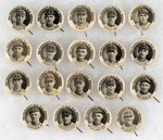 1920 MRS. SHERLOCK'S BREAD TOLEDO MUD HENS COMPLETE 19 BUTTON SET WITH ROGER BRESNAHAN (HOF).