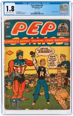 PEP COMICS #41 AUGUST 1943 CGC 1.8 GOOD-.