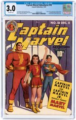 CAPTAIN MARVEL ADVENTURES #18 DECEMBER 1942 CGC 3.0 GOOD/VG (FIRST MARY MARVEL).