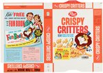 POST CRISPY CRITTERS FILE COPY CEREAL BOX FLAT WITH LINUS THE LION FUN BOOK OFFER.