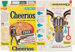 CHEERIOS FILE COPY CEREAL BOX FLAT PAIR WITH WYATT EARP 'PATERSON/DRAGOON' PISTOL AND TARGET GAME OFFER.